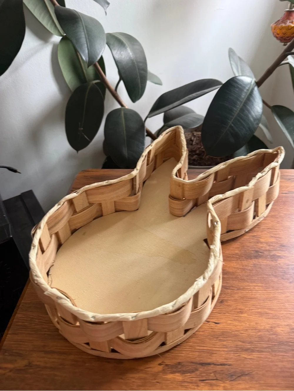 Woven Natural Rattan easter bunny Basket - Home Accents